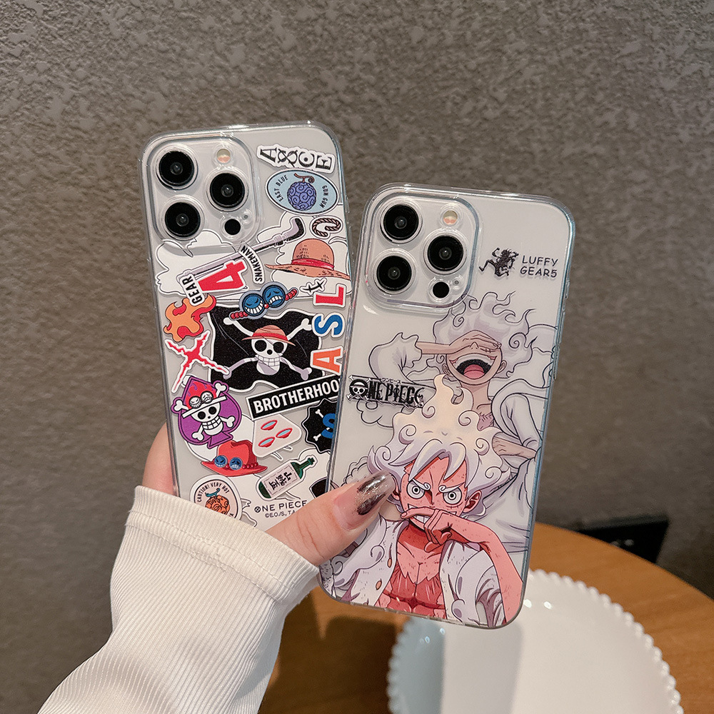 Phone Cases One Piece - Capa de Celular Transparente de TPU