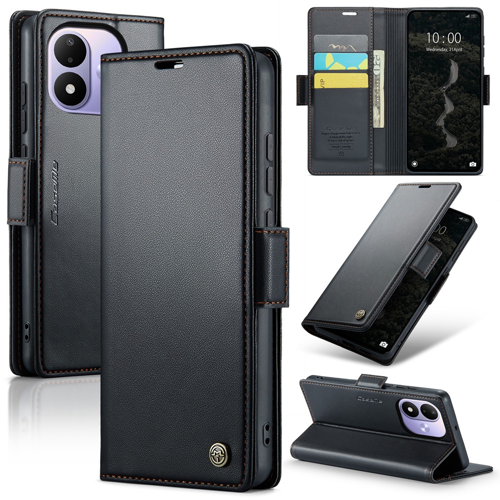 Leather Folio Wallet Case - Capa para Redmi Note 17 5G/4G,