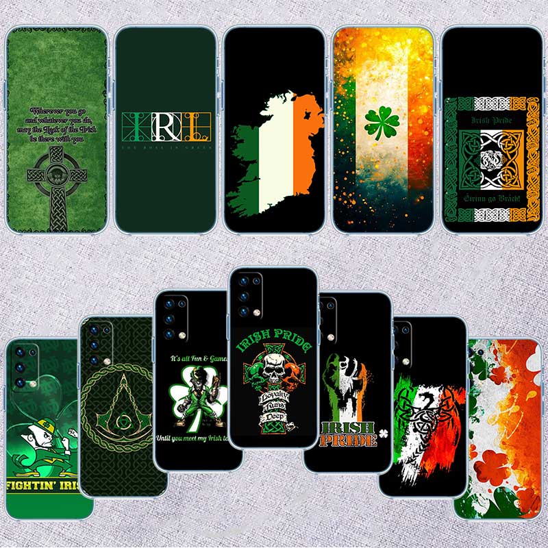 Phone Cases Ireland - Capa de Telefone Transparente com Bandeira