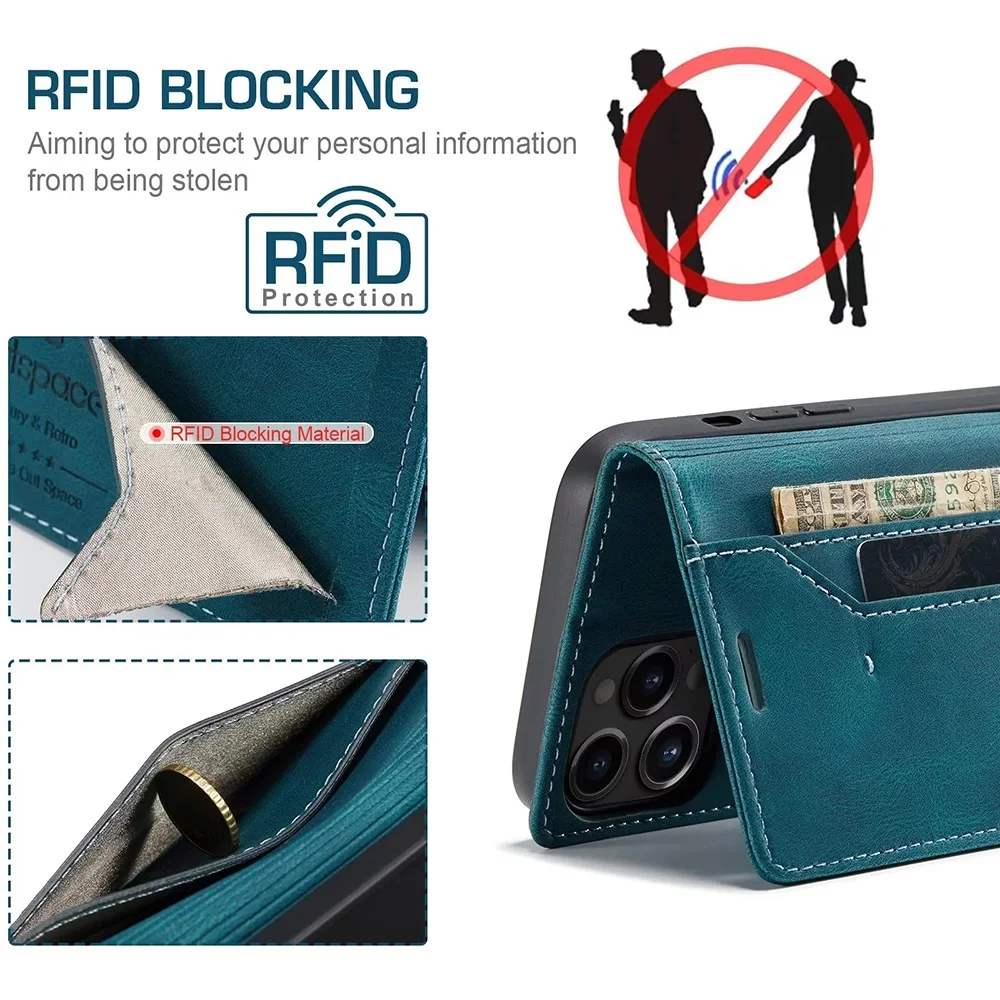 Casos de couro para iphone 16  - Leather Folio Wallet Case avaliação e preço