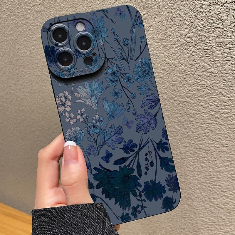 Capa de Celular Floral Azul-Ro - Phone Cases Purple avaliação e preço