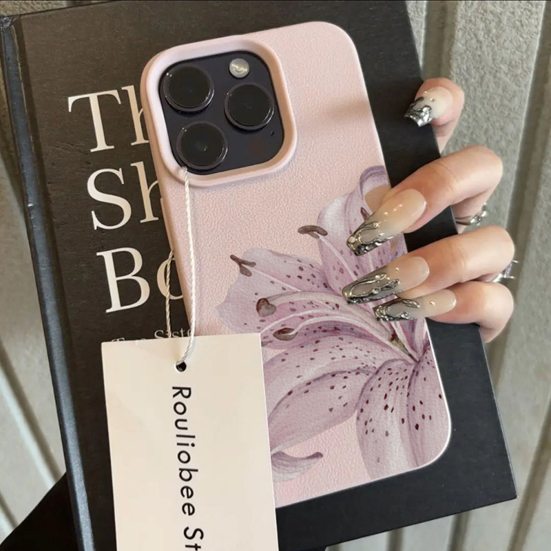 Capa de Silicone com Flor de L - Phone Cases Purple avaliação e preço