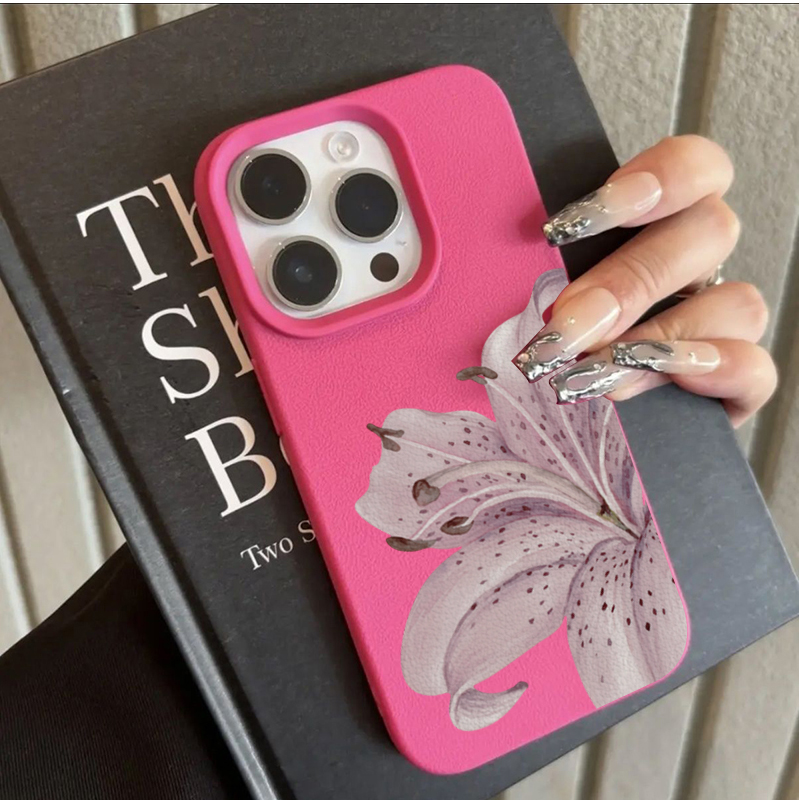 Capa de Silicone com Flor de L - Phone Cases Purple avaliação e preço
