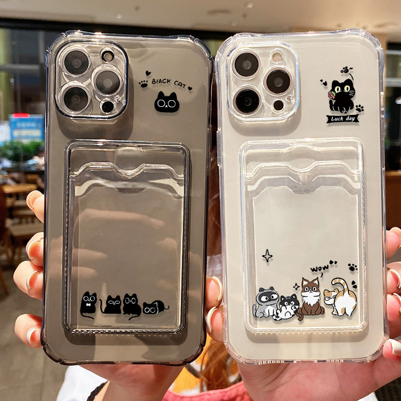 Bonito gato preto caso de tele - Phone Cases Holder avaliação e preço